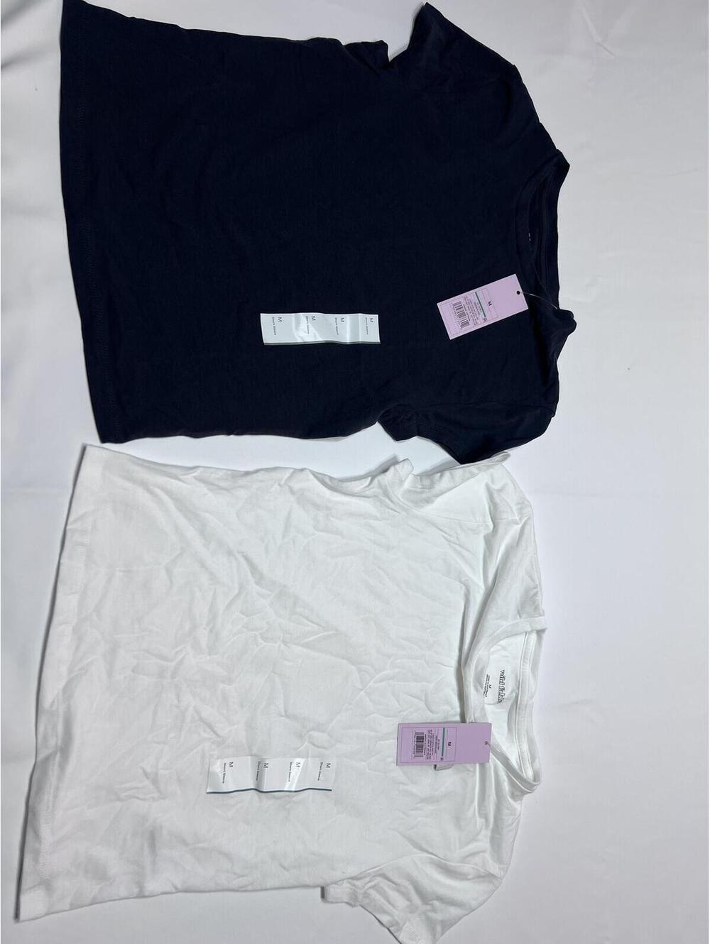 Wild Fable Basic Crew Neck T-Shirts - Black & White - Medium - 2 Pack
